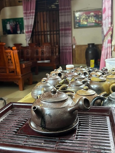 Ấm sành pha trà không tráng men